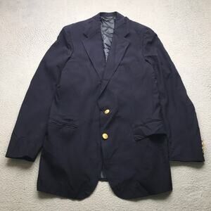 Vintage Polo University Club Ralph Lauren Wool Blazer Coat Mens Medium 42R Navy